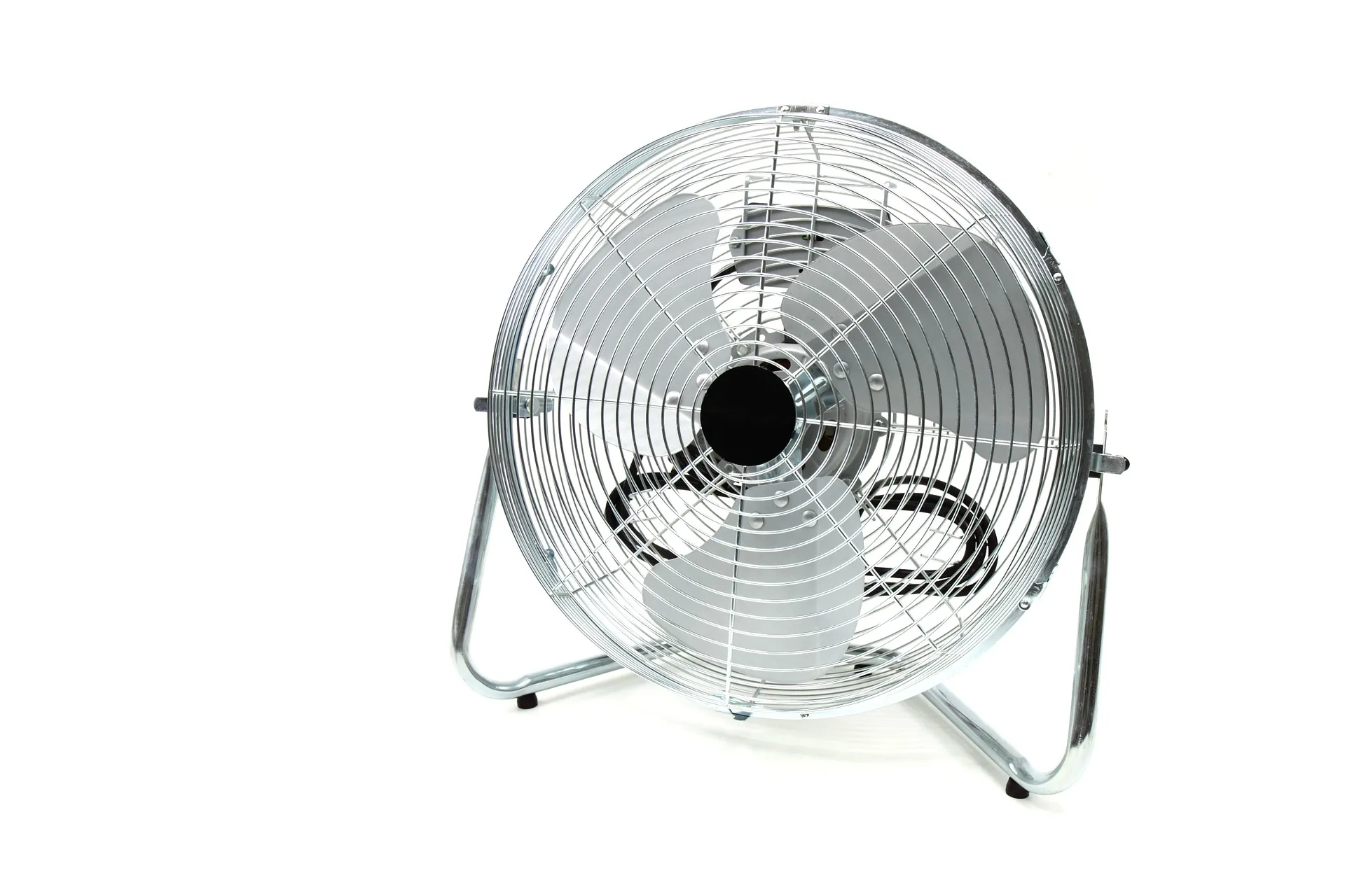 A floor fan — the simplest fix for overheating on an indoor trainer